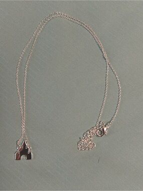Sterling Silver Disney Castle Pendant Necklace